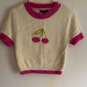 Forever New Cream and Pink Cherry Sweater
